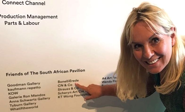 Our good friend Michele Sparkes visited the Biennale and found our name on the board!